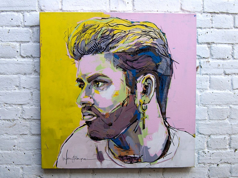 Michael Wham Portrait Large Wall Art Original Etsy