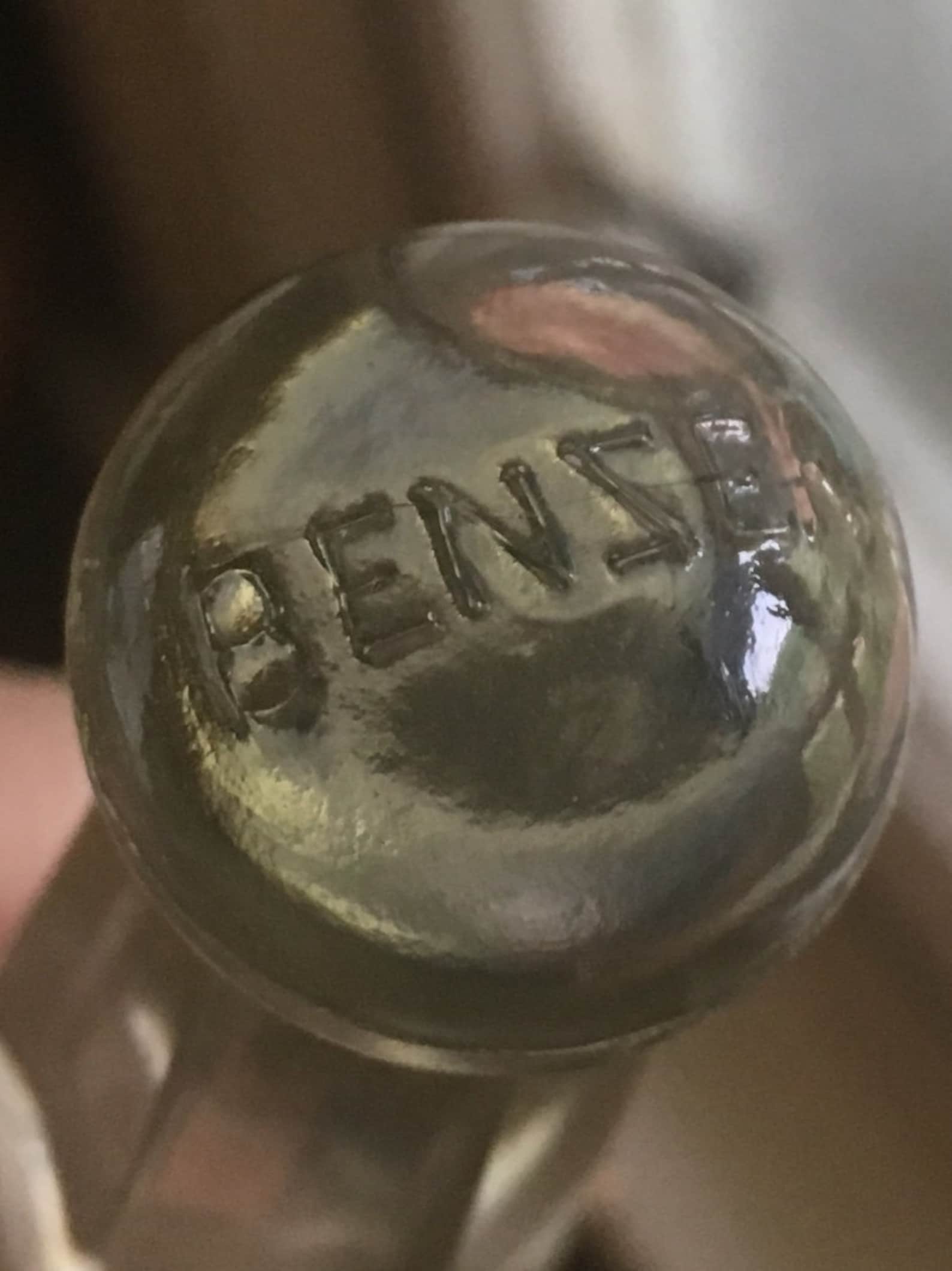 Antique Vintage Benzer Clear Etched Glass Car Vase Etsy