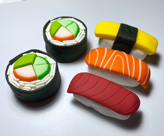 Cool Summer Salmon Sushi Surfer - Life Is Like Surfing - Sushi - Sticker