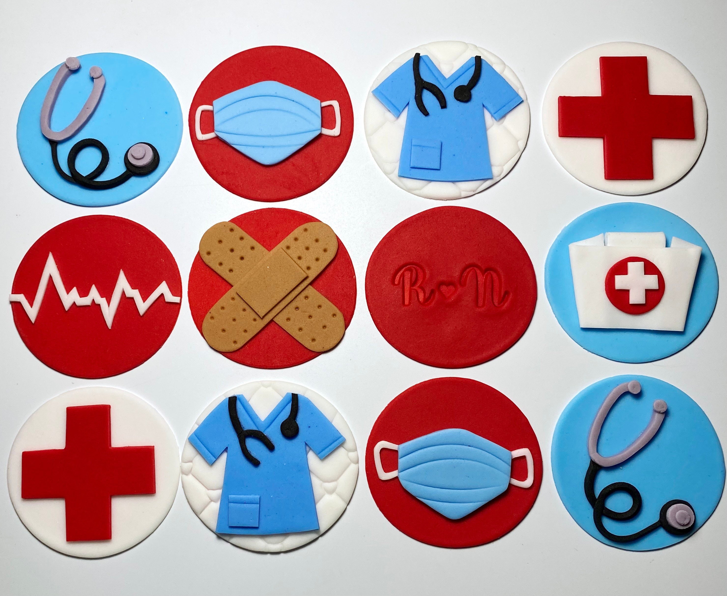 Nurse Themed Edible Cupcake Cookie or Cake Toppers Etsy India