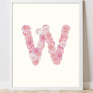 Letter W poster, kids gift, capital letter W, kids room decor, ABC poster W, learning poster, alphabet, digital print, instant download