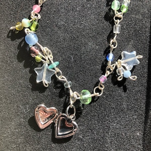 Pastel Heart Locket Bracelet