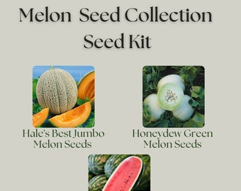 Melon seed pack watermelon, cantaloupe, honeydew Heirloom fruit seeds 150+ seeds