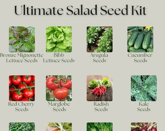 The Ultimate Salad Seed Collection - This collection includes 12 seed varieties