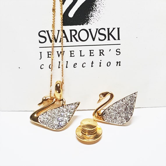 Swarovski Pop Swan Drop Earrings. Original Swarovski Authentic - Etsy