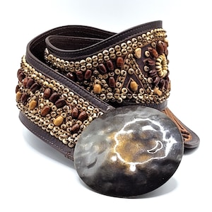 Chico’s wide leather belt with flower buckle Chico main image 2