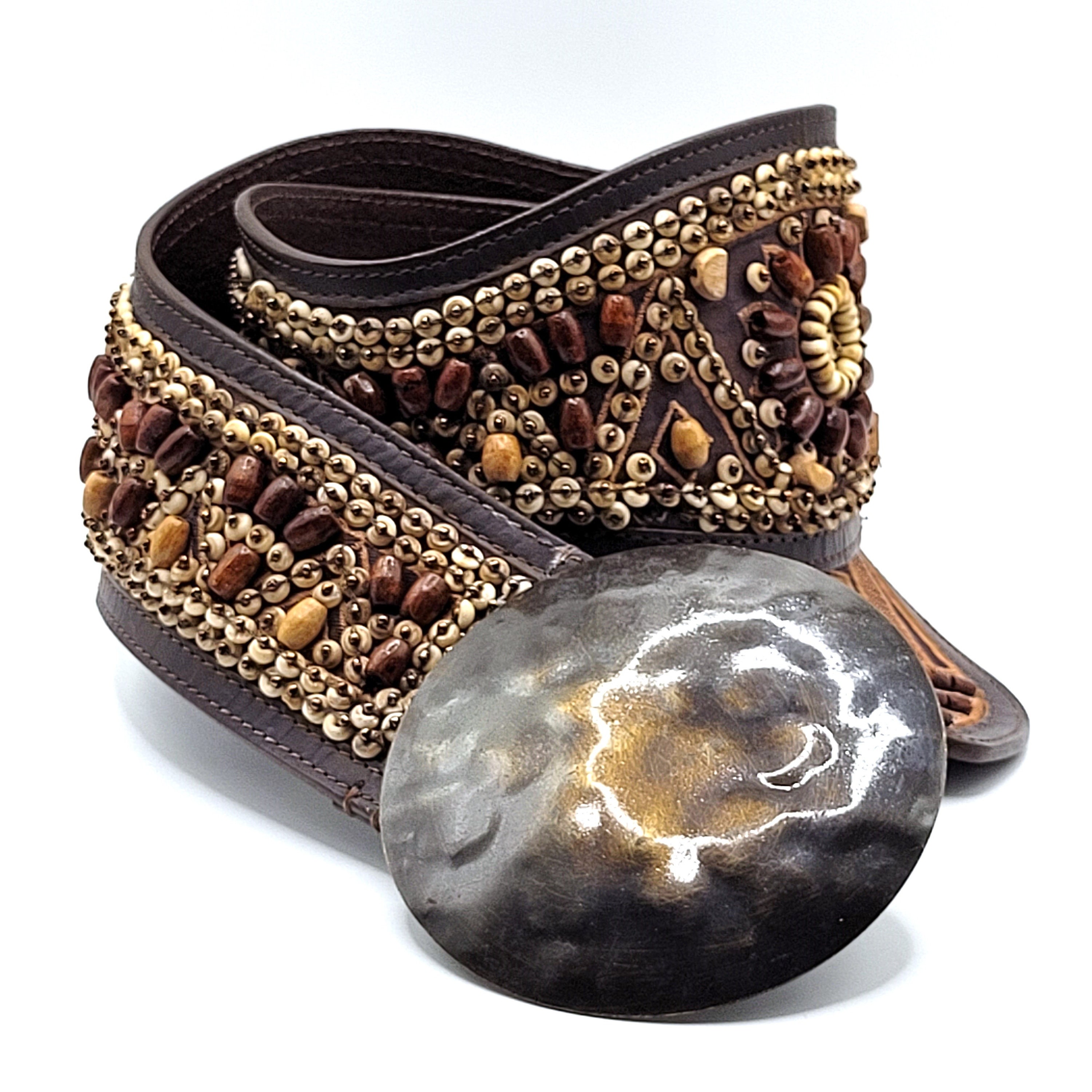 Chico\'s Brown and Cream Embellished Belt - M The-Surrey-Belt0560.jpg?v=  main image 4
