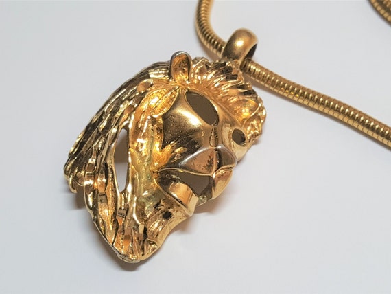 Gold Metal Medallion Necklace, 1986