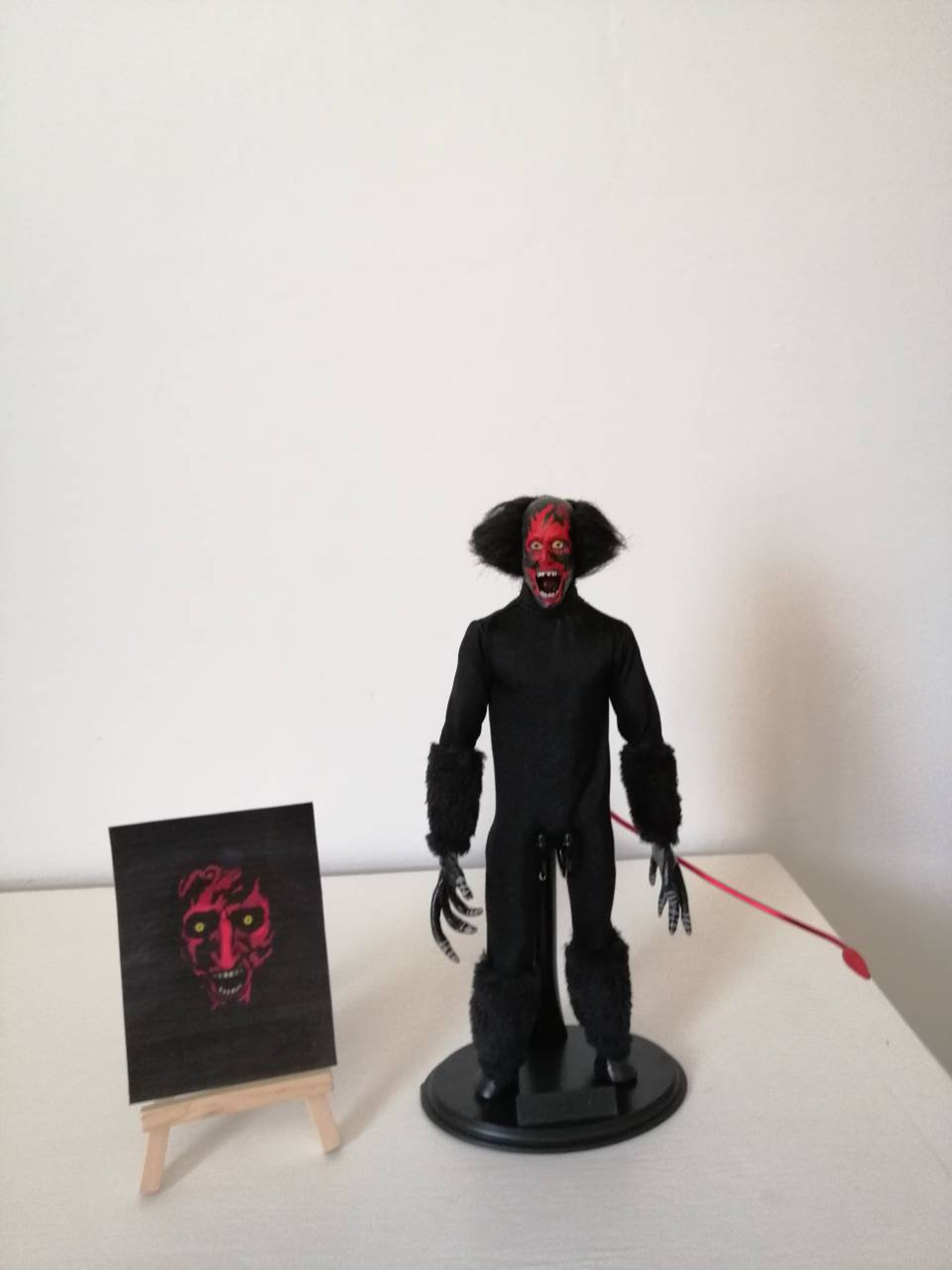 Lipstick demon red faced from insidious horror figure 12 Etsy