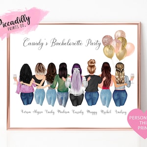 Custom Bachelorette Party Print - Personalized Wedding Gift- Brides I Do Crew - Hen Party -Bridal Squad-Bridesmaids