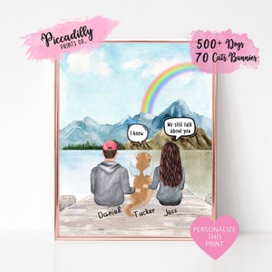 Personalisiertes Hundeportrait, Haustier Verlust, Hundemama, Hundeliebhaber Geschenk, Personalisiertes Hundeportrait, Sie sprechen immer noch über dich, Digitaldruck