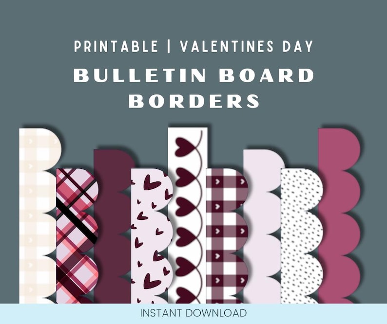 Printable Bulletin Board Borders Bundle | Valentines Day Classroom ...