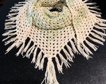 Mantón de verano, punto abuela de ganchillo