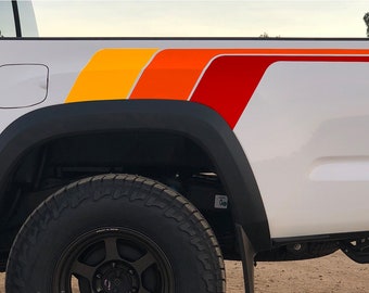 rear - Toyota Tacoma TRD Racing Ivan Stewart retro vintage stripe kit Sport 4x4 Off Road PRO Taco Troopers decal