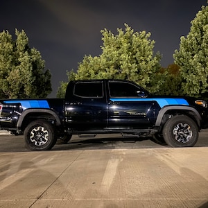 kit - Toyota Tacoma TRD Back To The Future Blue Gradient retro vintage stripe kit Sport 4x4 Off Road PRO Taco Troopers decal