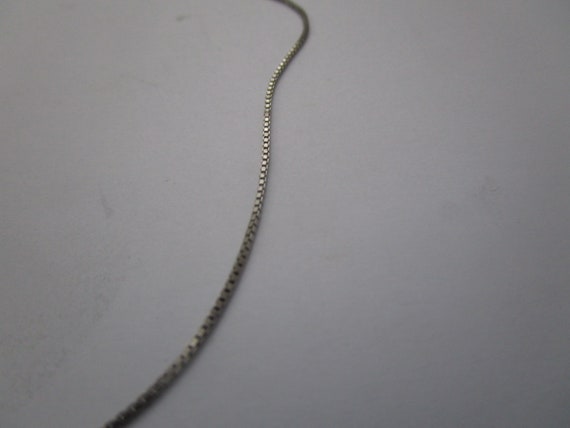 Vintage Italian Sterling Silver Box Chain Necklac… - image 3