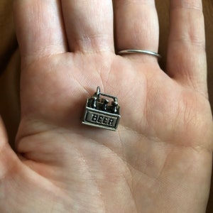 Antique Sterling Silver Charm Beer Bottles & Carton Wonderful