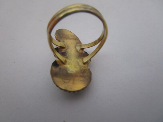 Native American Quality Statement Ring Gold Plate… - image 3