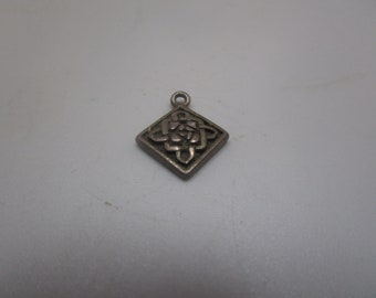 Antique Sterling Silver Embossed Charm