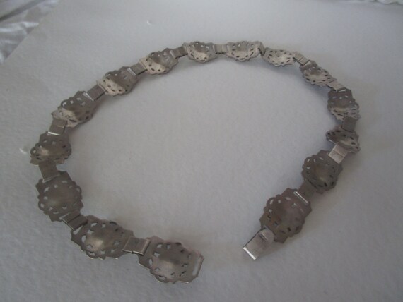 Antique Old Mexico Heavy Fancy Sterling Silver Be… - image 3