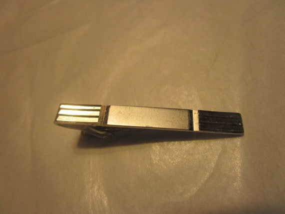 Mid Century Modern Sterling Silver Tie Clasp Brus… - image 1