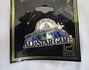 Vintage 1998 MLB Baseball All Star Game Colorado Rockies Pinback Pin Brooch