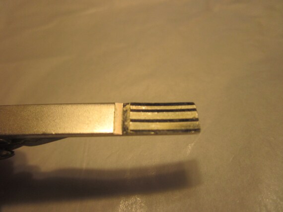 Mid Century Modern Sterling Silver Tie Clasp Brus… - image 3