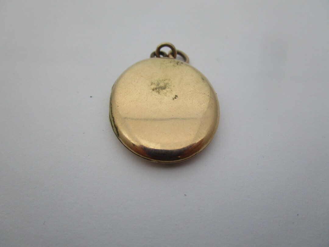 Antique Gold Filled Locket Maker SM & S Large Photo Locket Necklace ...