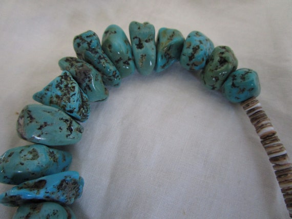 Native American Large Turquoise Stones Necklace F… - image 5