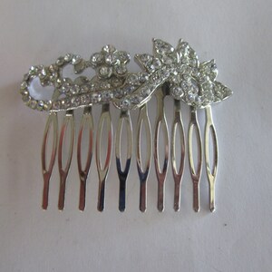 Vintage High Fashion Fancy Rhinestone Hair Comb
