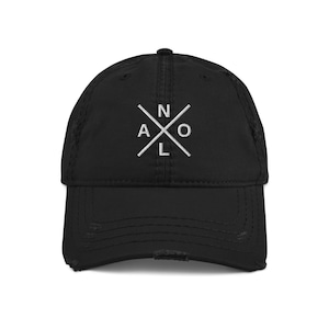 New Orleans Hat - NOLA Cross Distressed Hat