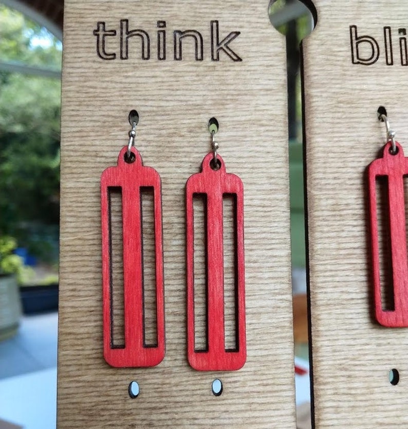 Miniblings Orecchini Africa Rasta Reggae – Legno Laserato, Fatti A Mano A Berlino