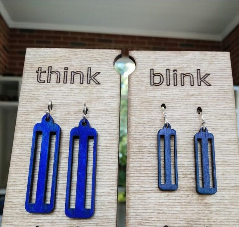 Orecchini Pendenti In Legno Etnico Africano Inciso Alla Moda Taglio - Foto 14