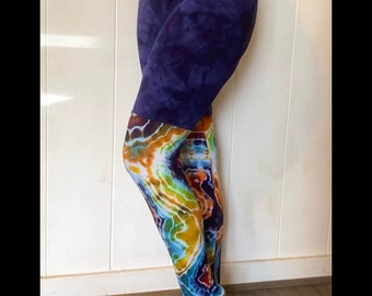 Hand Dyed Tie Dye YOGA pant Medium