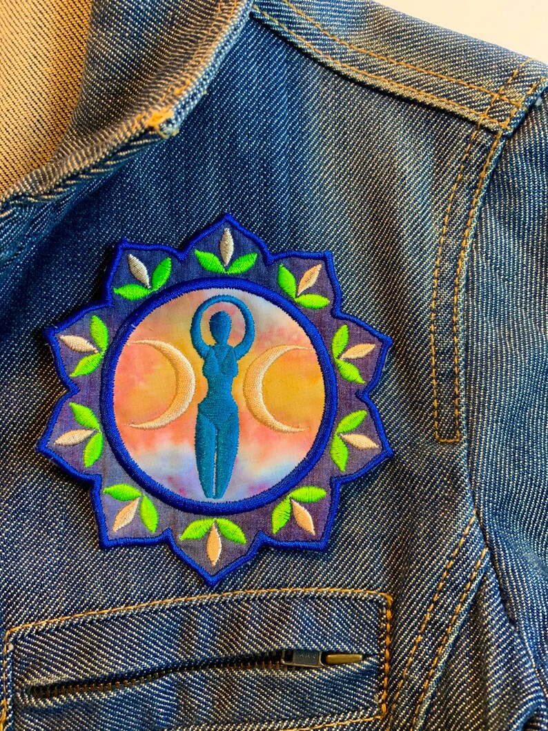 Cotton Patch Tie Dyed Patch Triple Goddess Patch Etsy