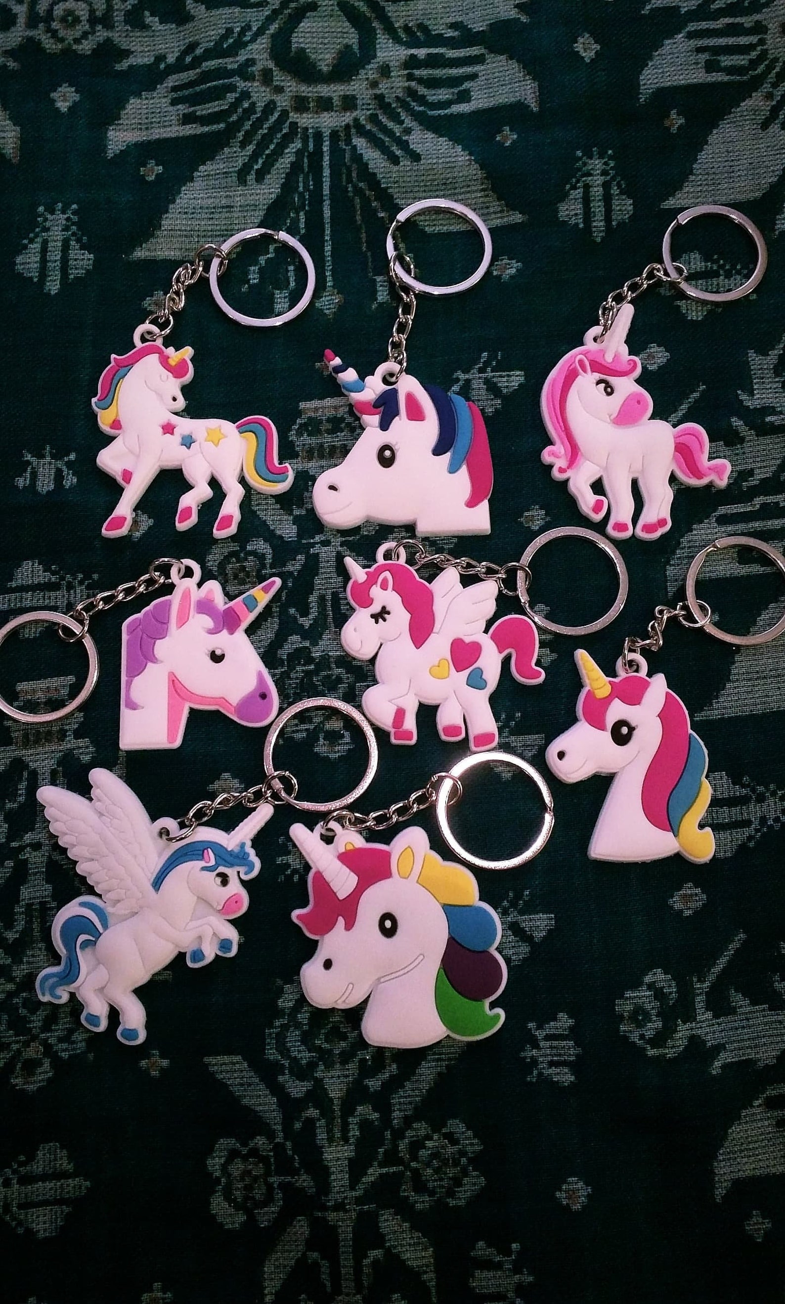 Magical unicorn keychains Set of 8 Etsy