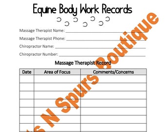 Equine Body Work Records