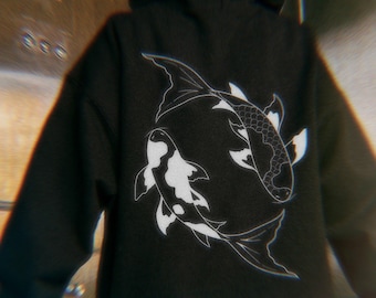 Koi Fish Hoodie | Koi Fish Sweater | Japanese Hoodie | Anime sweater | Y2k Hoodie