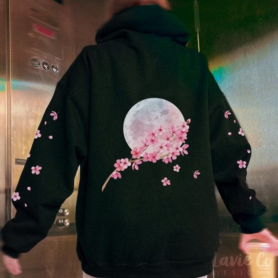 Decorative Sleeve Cherry Blossom Sweater | Sakura Hoodie Decorative Sleeve Cherry Blossom Sweater | Sakura Hoodie