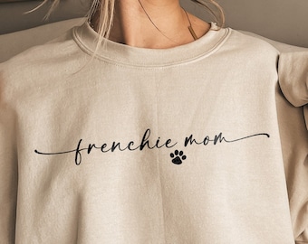 Französische Bulldogge Mom SVG | Minimalistisches Design für Cricut & Glowforge | Perfekt für Frenchie Hundemama