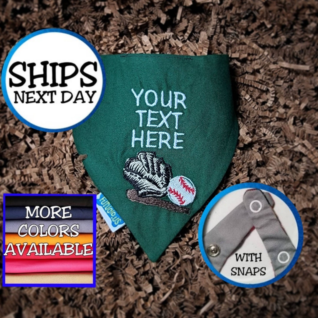 Personalized Dog Bandana with Baseball Glove and Bat Design Etsy Italia