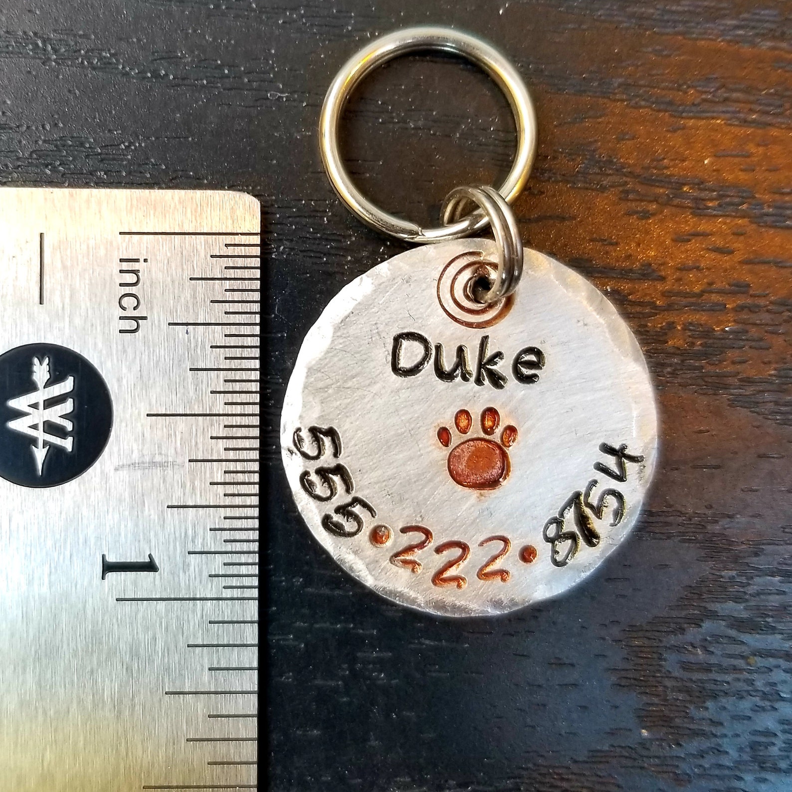 Cat ID Tag With Paw Design Stamp Cat Tag Cat Identification Etsy