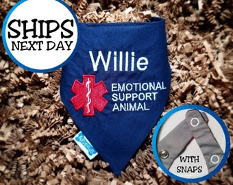 Personalized Emotional Support Dog Bandana | ESA Identification Wearable