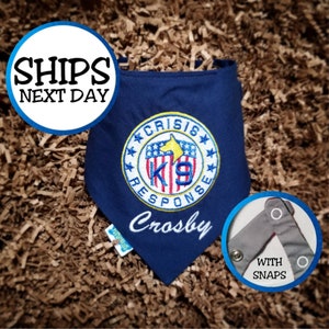 Personalized Dog Bandana with K9 Crisis Response Embroidered Logo (For Andrea Hering's Team)