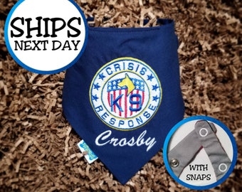 Personalized Dog Bandana with K9 Crisis Response Embroidered Logo (For Andrea Hering's Team)