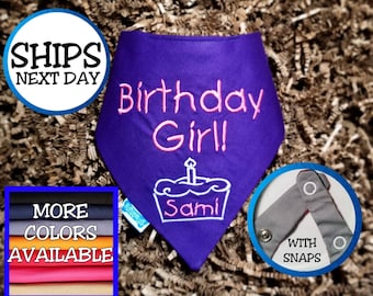 Personalized Dog Birthday Bandana for girl dogs | Custom Dog Bandana | Birthday Dog Bandana | Girl Dog Bandana | Cat Bandana