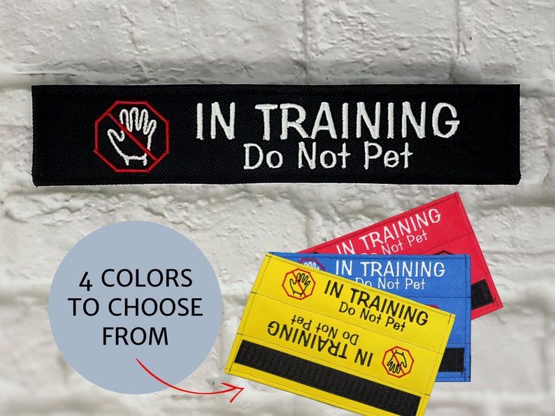 Embroidered Dog Leash Wrap: IN TRAINING Do Not Pet A Leash Sleeve for Working Dogs image 1