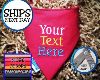 Custom Dog Bandana with your Personalized Text