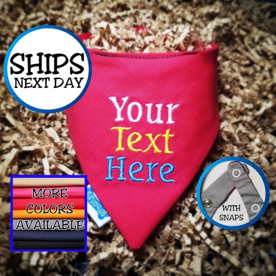 Custom Dog Bandana with your Personalized Text