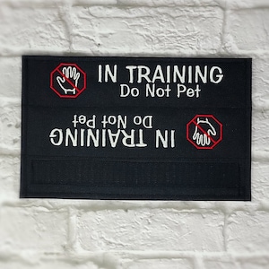 Embroidered Dog Leash Wrap: IN TRAINING Do Not Pet A Leash Sleeve for Working Dogs image 7